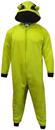 Green Space Alien Men's Hooded Jumpsuit Pajama