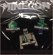 Minecraft Minecon 2015 Exclusive Pin Set of 3