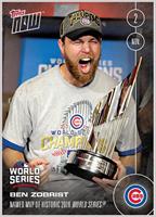 Chicago Cubs Ben Zobrist #664A Topps Now Named MVP