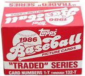 MLB 1986 Topps Baseball Traded Series - Set of 132 Cards