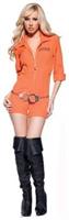 Busted Prisoner Romper Adult Costume