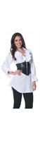 Pirate Adult Costume White Laced-Front Blouse
