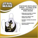 Star Wars White Adult Apron - œA Force To Be Reckoned With - Rebel Design