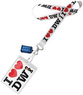Doctor Who Lanyard: "I Heart the Doctor" with 2D TARDIS Charm