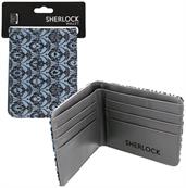 Sherlock Holmes Bi-Fold Wallet 221B Wallpaper (Teal)