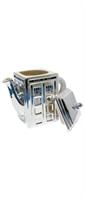 Doctor Who 3D TARDIS Ceramic Teapot: Metallic Silver