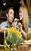 NACHOsaurus Sculpted Dinosaur Snack & Dip Bowl Set