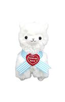 Llama Sweet Heart Alpaca 7" Plush Key Chain White