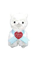 Llama Sweet Heart Alpaca 4.5" Plush Key Chain White