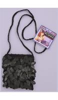 Sequin Flapper Costume Hand Bag Black