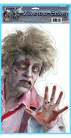 Peeping Zombie Window Cling Halloween Party Prop Decoration