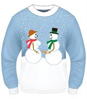 Ugly Christmas Snow Couple Adult Sweater