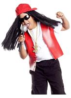 Hip Hop Star Costume Hat and Wig Child