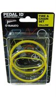 Pedal Id 1:9 Scale Bicycle: Tire and Chain Set: Yellow