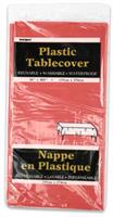 Red Plastic Party Tablecloth, 108 x 54in