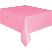 Light Pink Plastic Party Tablecloth, 108 x 54in