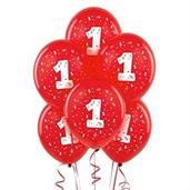 Red with 1 Matte Balloons