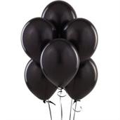 6ct Halloween Black Latex Balloons