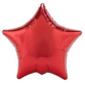 Red Metallic Star 18" Foil Balloon