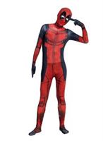 Halloween Cosplay Red Spandex Full Body Deadpool Kids Costume