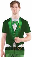 Faux Real Lucky Leprechaun Sublimated  St Patrick's Day Irish Costume Shirt