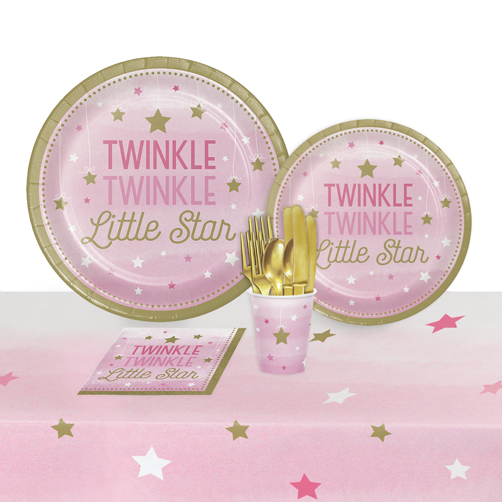 Twinkle Twinkle Little Star Pink Party Pack - PartyBell.com