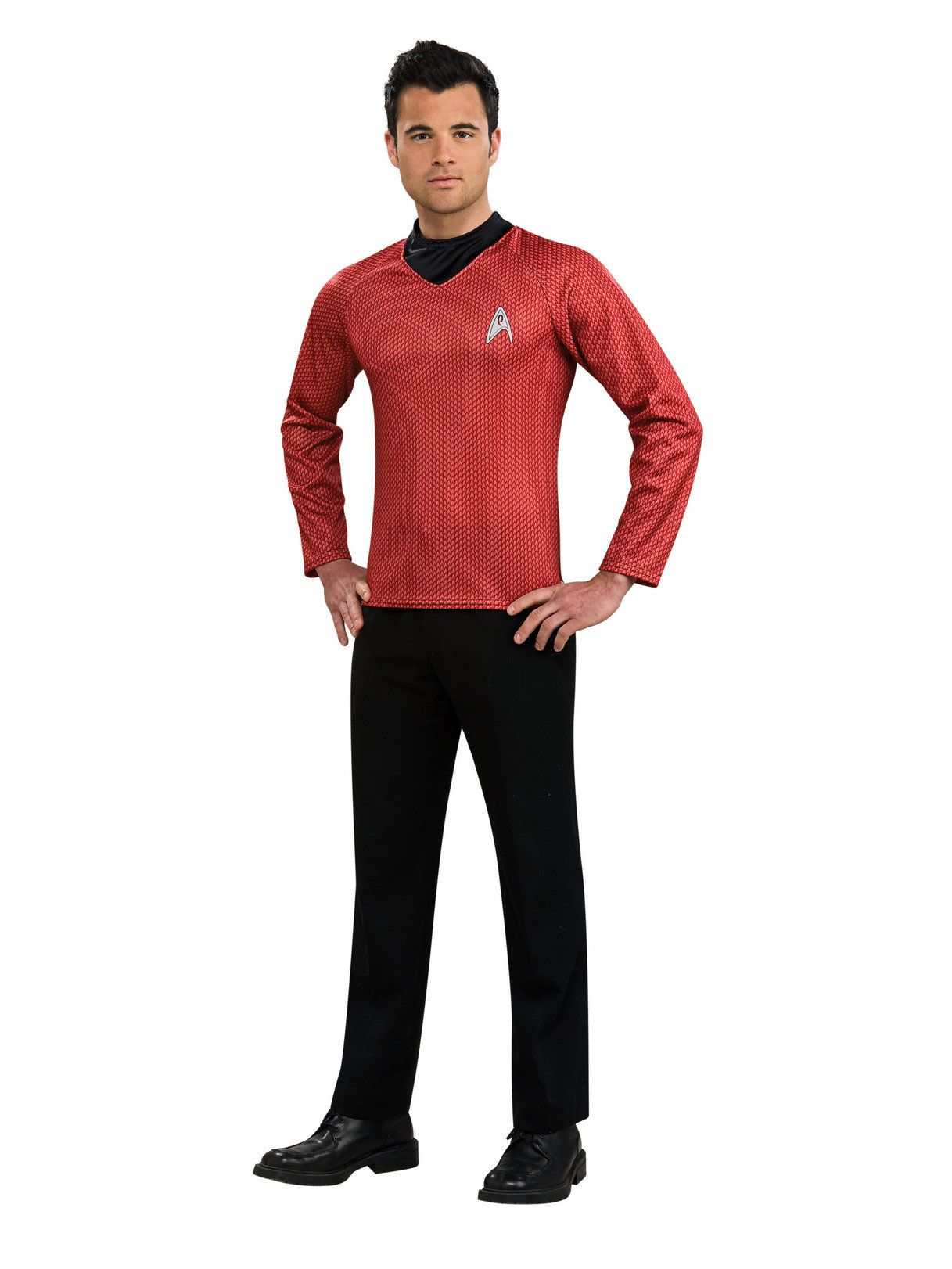 NEW Star Trek Movie Scotty Red Shirt Deluxe Adult Costume Shirt Large Comic Con