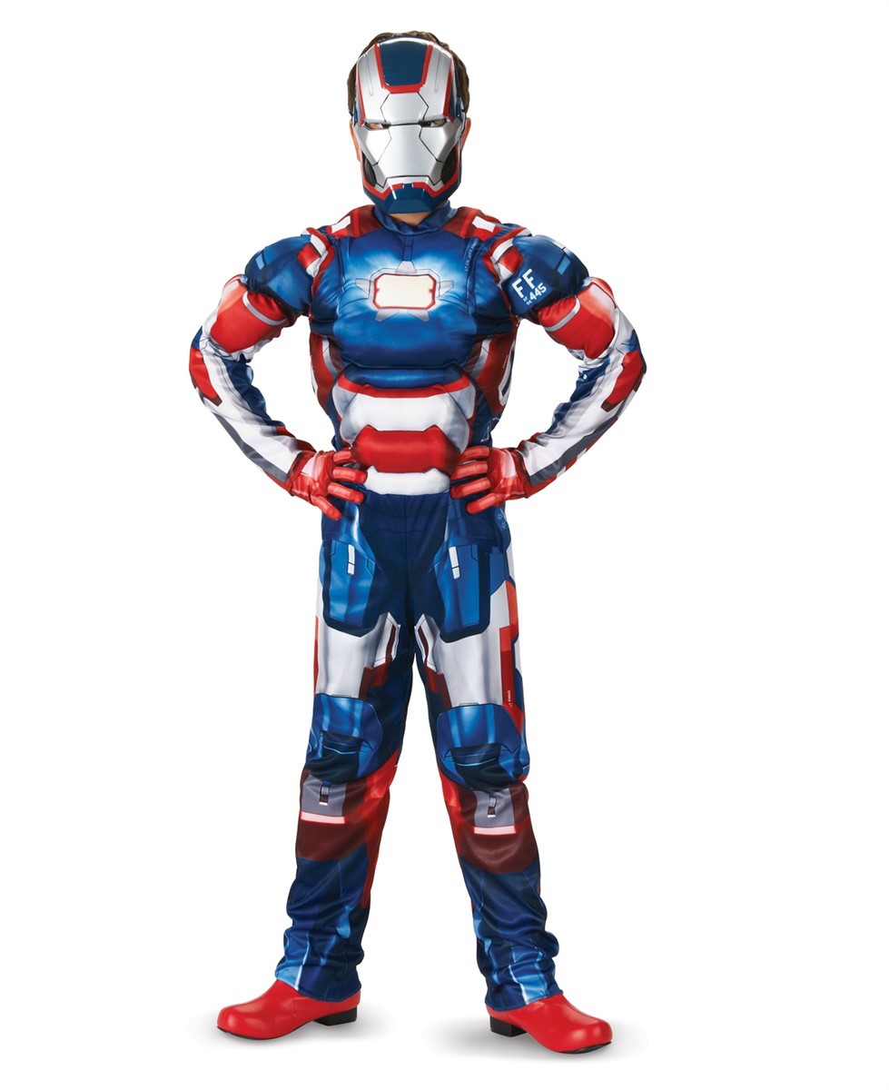 iron man 7-8 age costume PartyBell.com Patriot Classic Muscle 3 Man Costume Iron